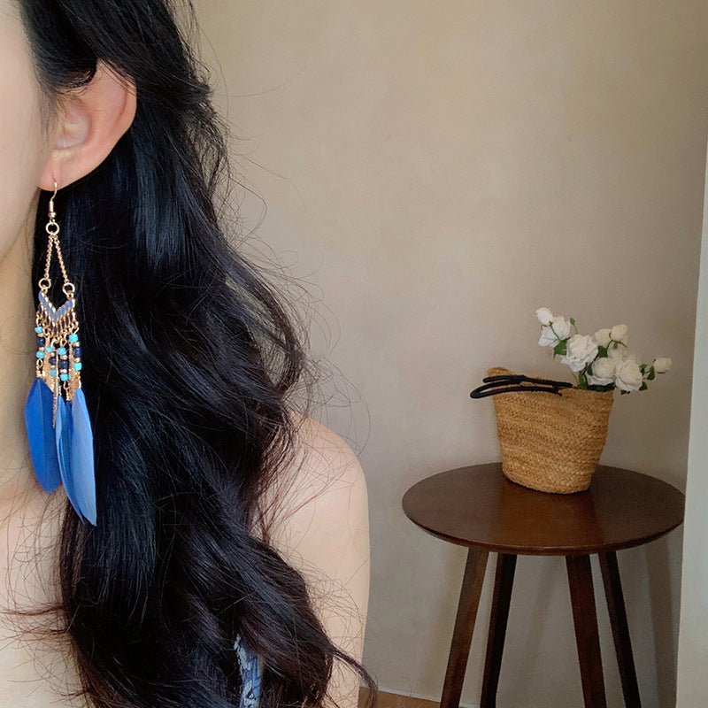 Nile River Rice Bead Dangle Earrings