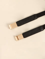 Less is More Faux Leather Stretch Skinny Belt