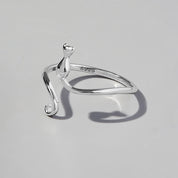 Curious Cat 925 Sterling Silver Ring