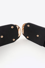 Double D Buckle Faux Leather Belt