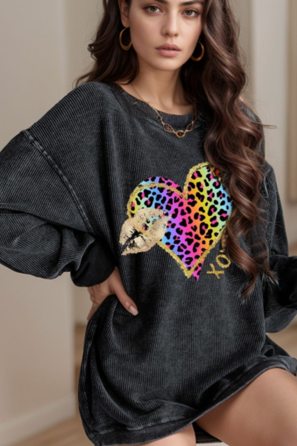 Wild at Heart Drop Shoulder Sweatshirt