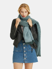 Heathered Raw Hem Scarf