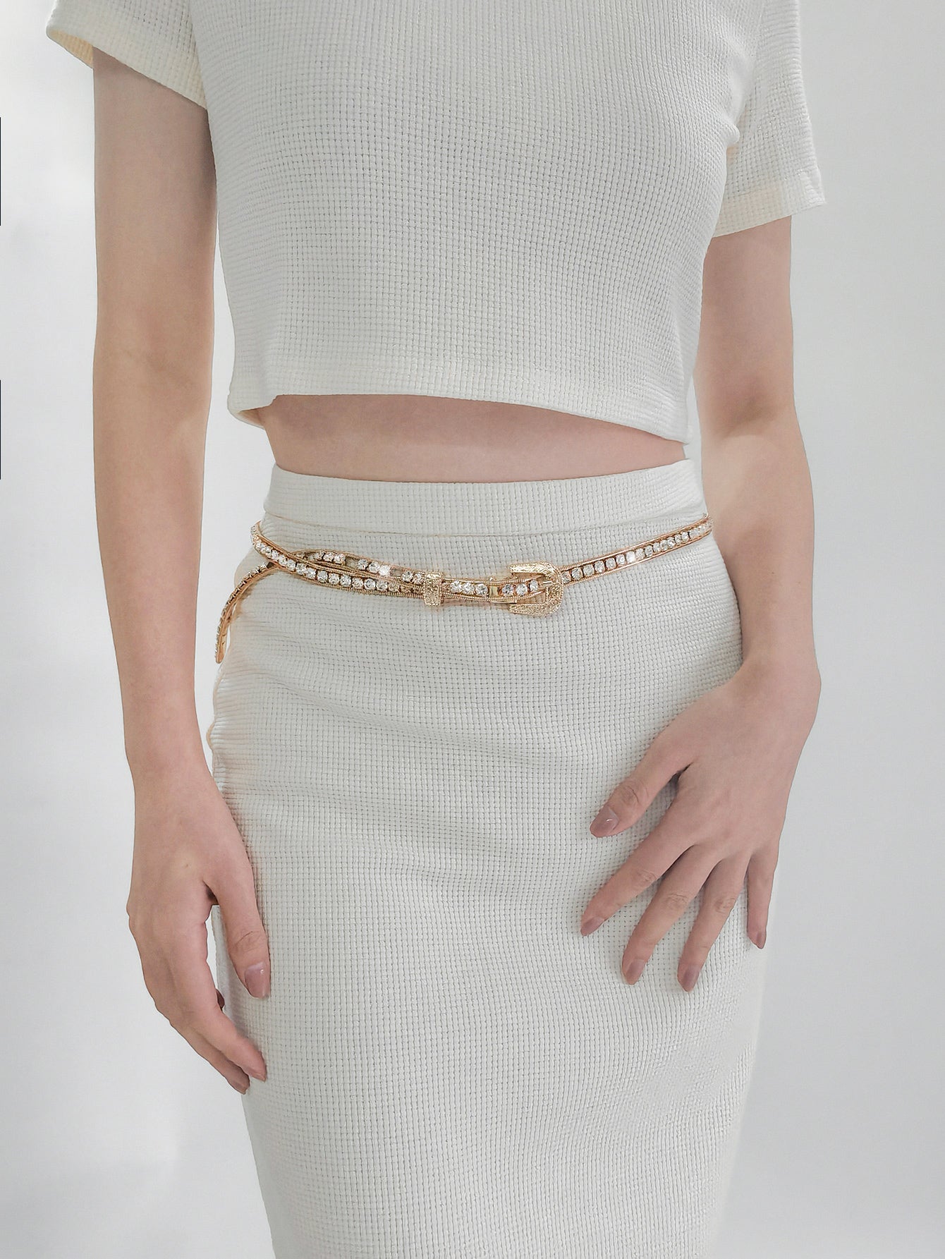 Ice Rhinestone Belt