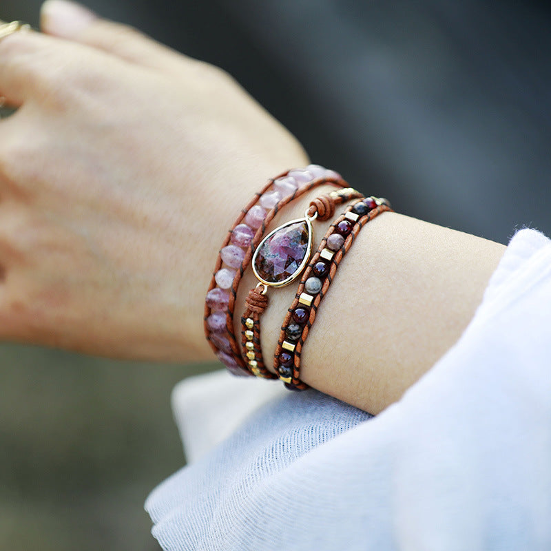 Heart Core Natural Stone Layered Bracelet