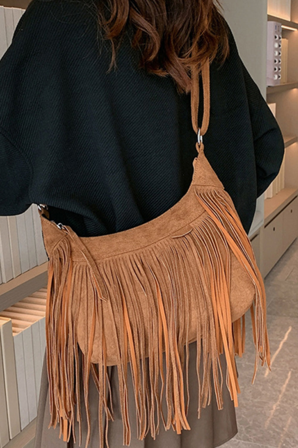 Sheryl Suede Shoulder Bag