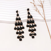 Glass Tiered Drop Earrings