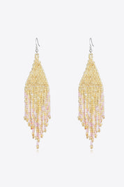 Metallic Beaded Dangle Earrings