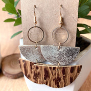 Faux Leather Semicircle Drop Earrings