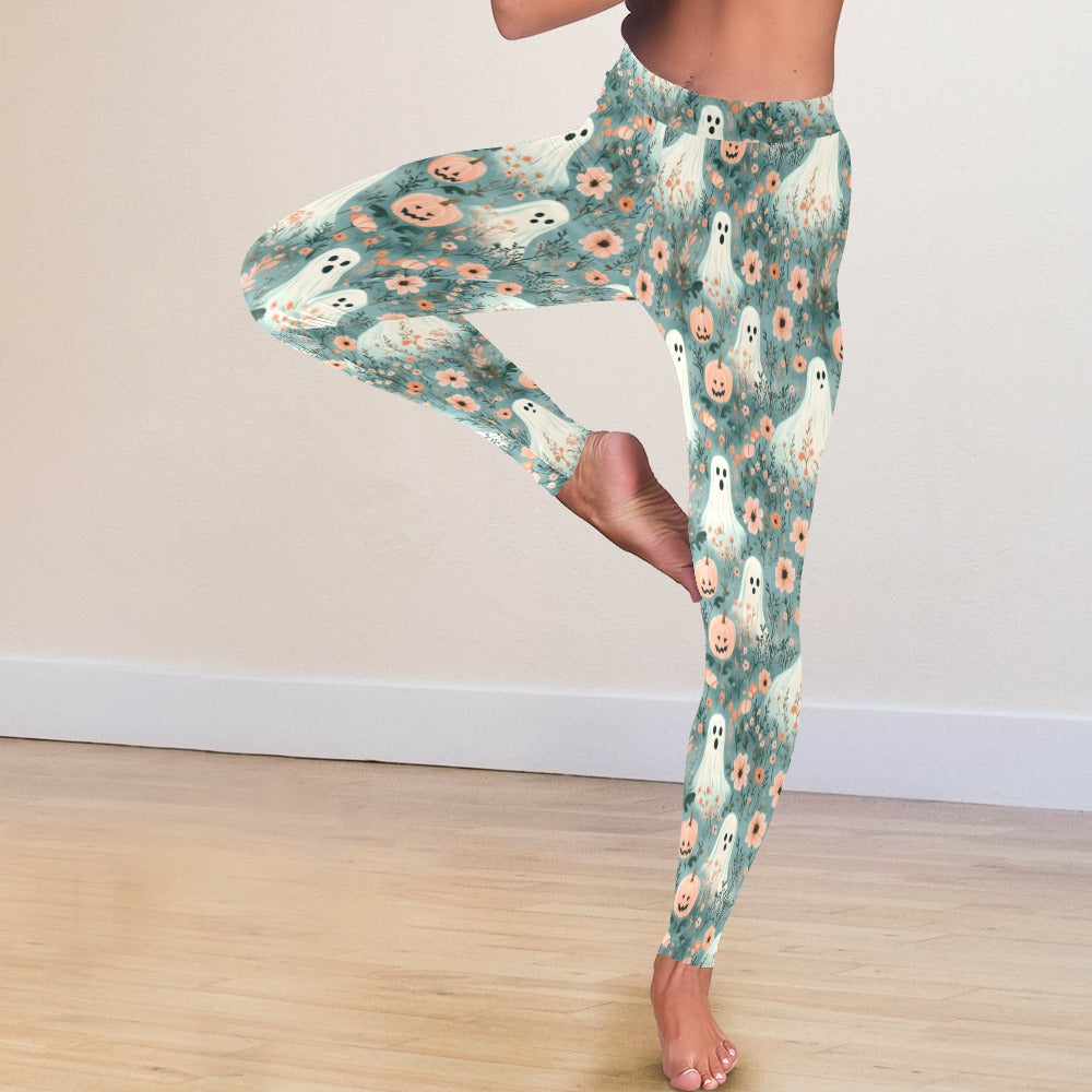 Ghosts Pumpkins TK Exclusive Seamless Leggings | Twilight Kisses