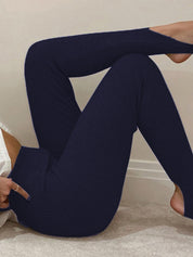 Throwback Ribbed Mid Waist Leggings