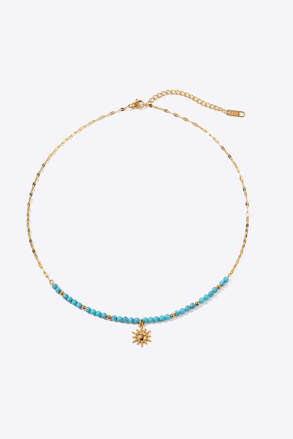Golden Sun Turquoise Pendant Necklace