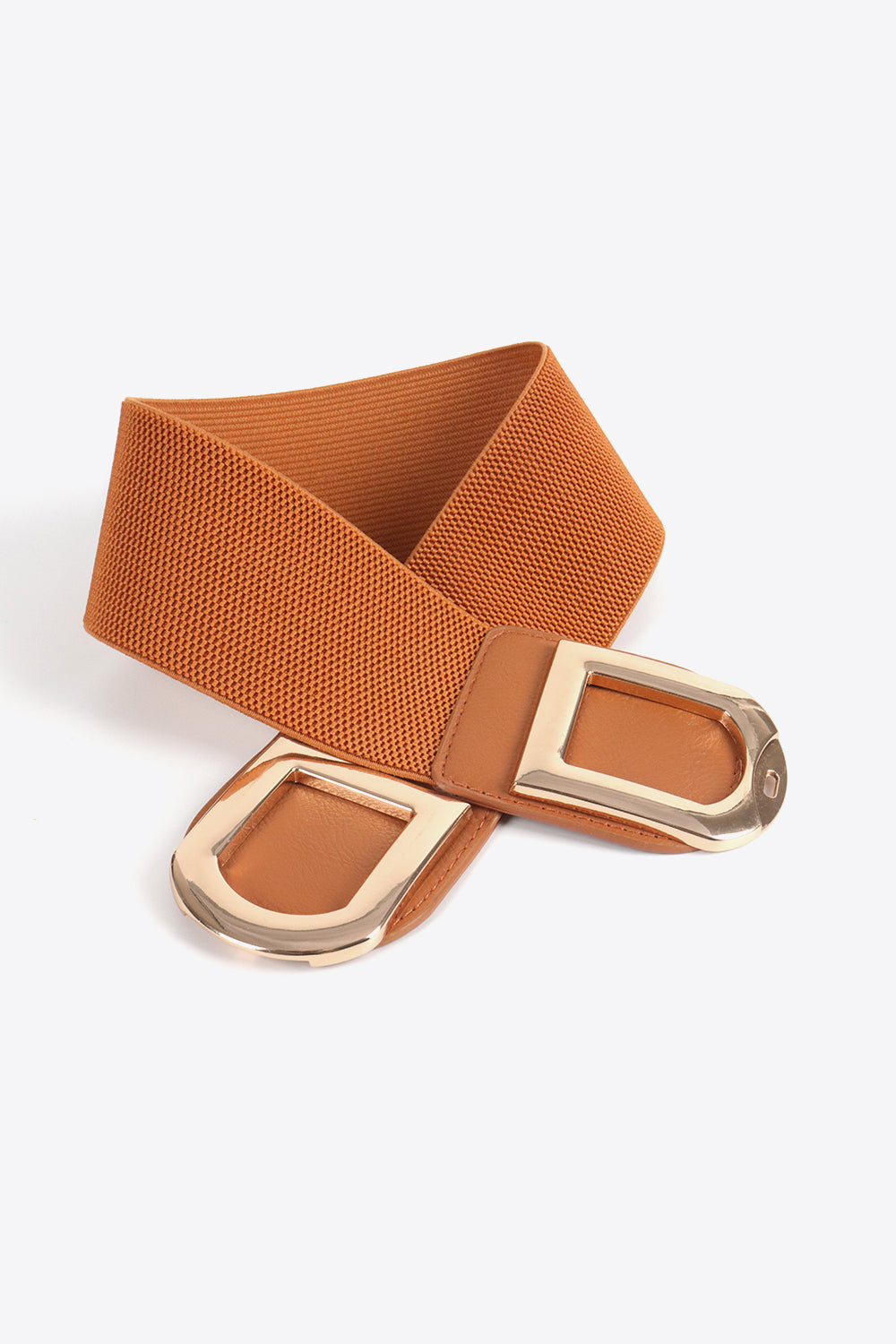 Double D Buckle Faux Leather Belt