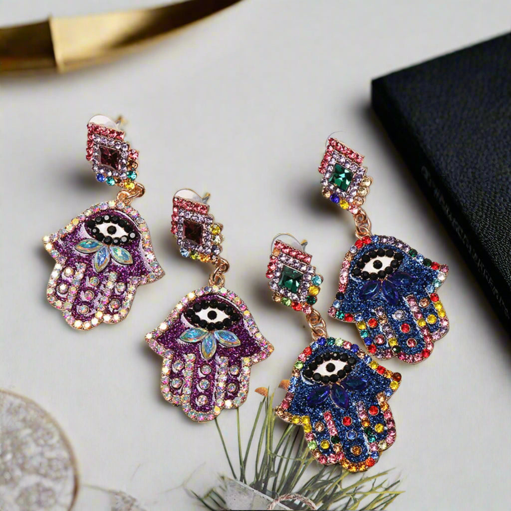 Hamsa Earrings 
