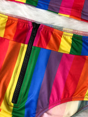Rainbow Vibes Cap Sleeve and Brief Swimsuit Set