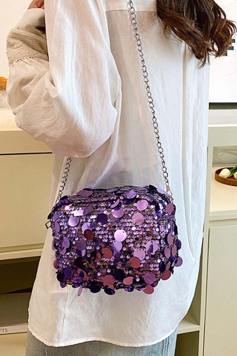 Saturday Sequin Shoulder Bag