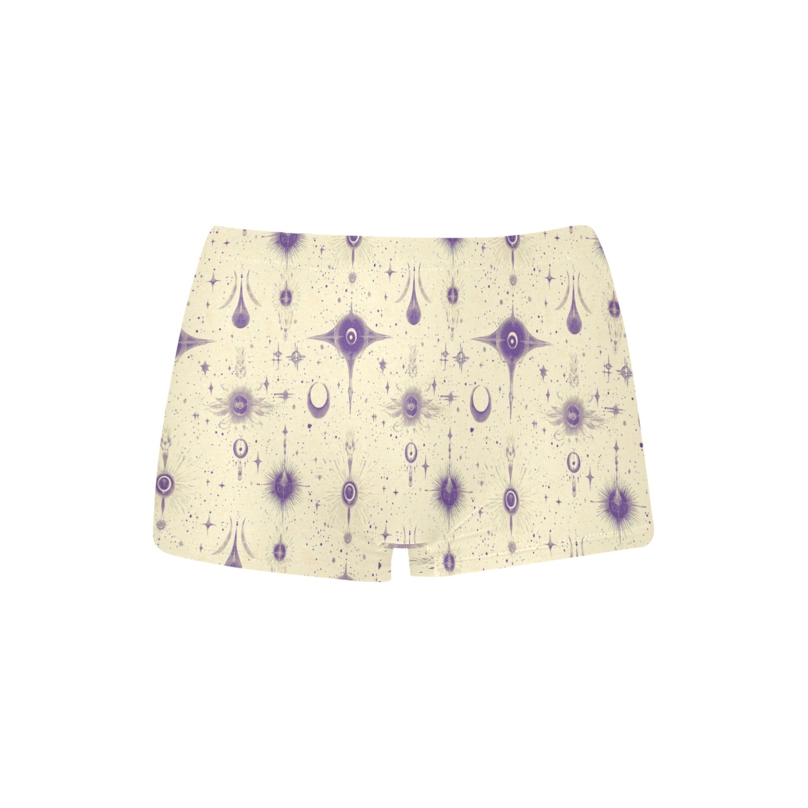 Mystical Lavender Cream TK Exclusive All Over Print Boyshort Panties