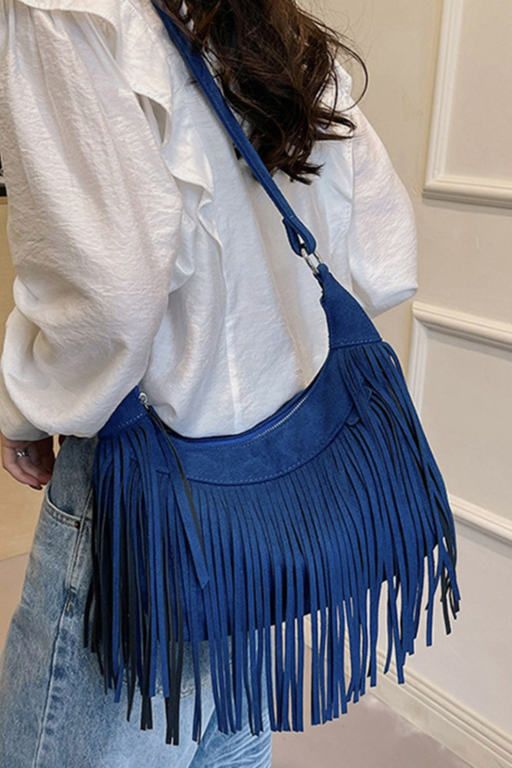 Sheryl Suede Shoulder Bag