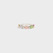 Flower Power 925 Sterling Silver Zircon Ring