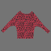 Mystical Cats TK Exclusive Off Shoulder Pullover Batwing Sweater