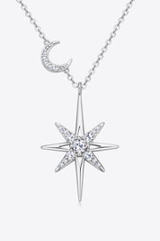 Moon Star Moissanite Necklace