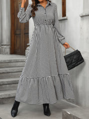 Dorothy Plaid Long Sleeve Dress