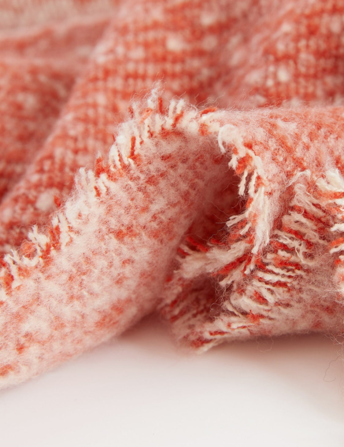 Heathered Raw Hem Scarf
