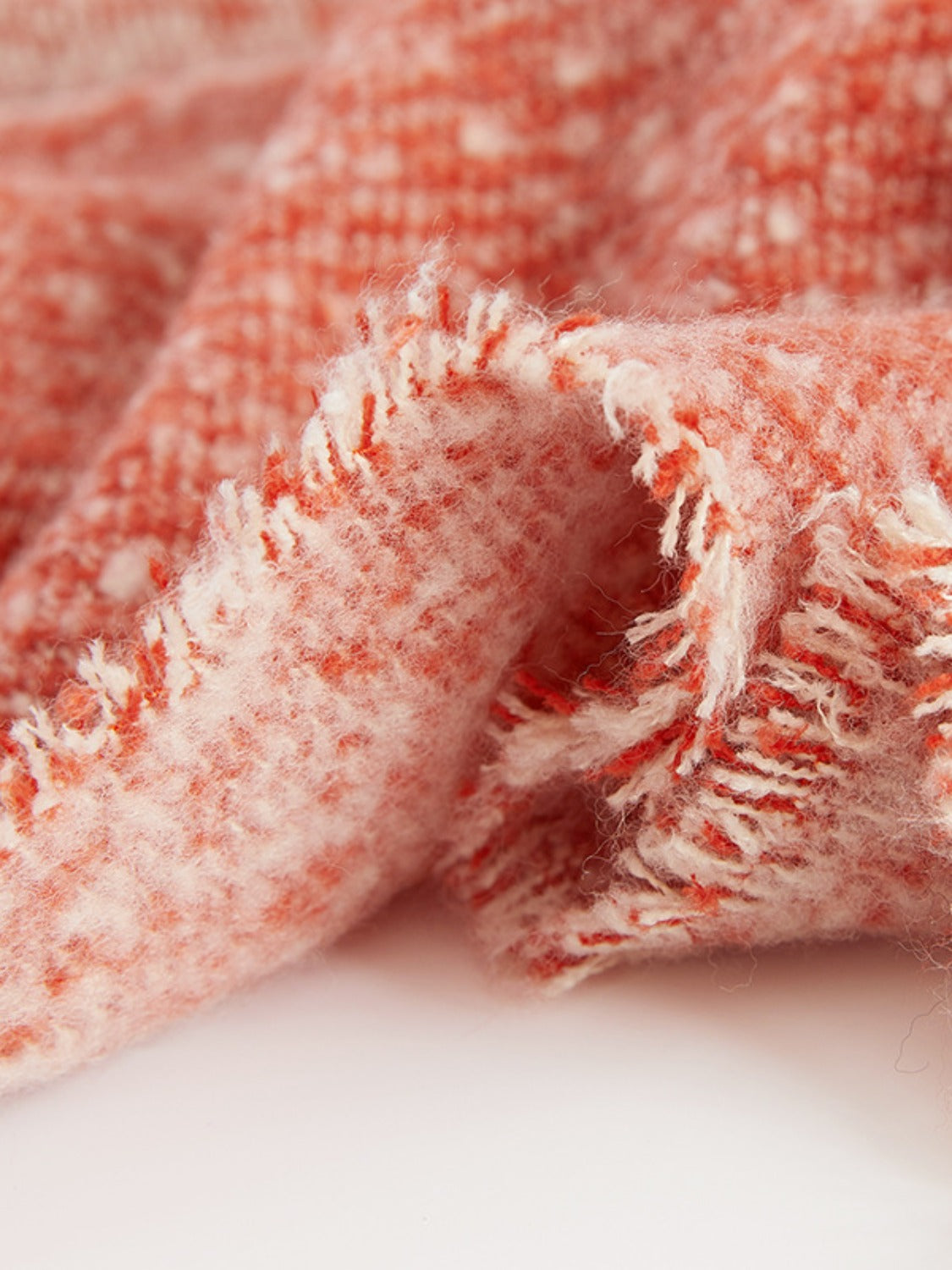 Heathered Raw Hem Scarf