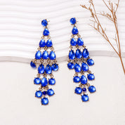 Glass Tiered Drop Earrings
