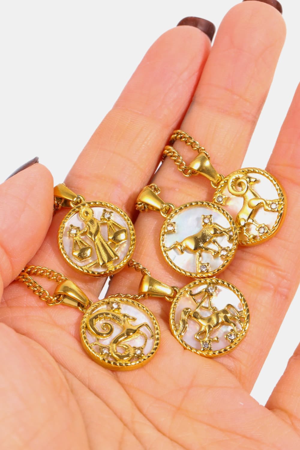 Zodiac Constellation 18K Gold-Plated Pendant Necklace