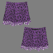 Plum Mystical Cats TK Exclusive Double Layer Mini Skort