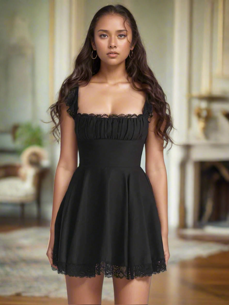 Lily Cap Sleeve Mini Dress in White | Twilight Kisses