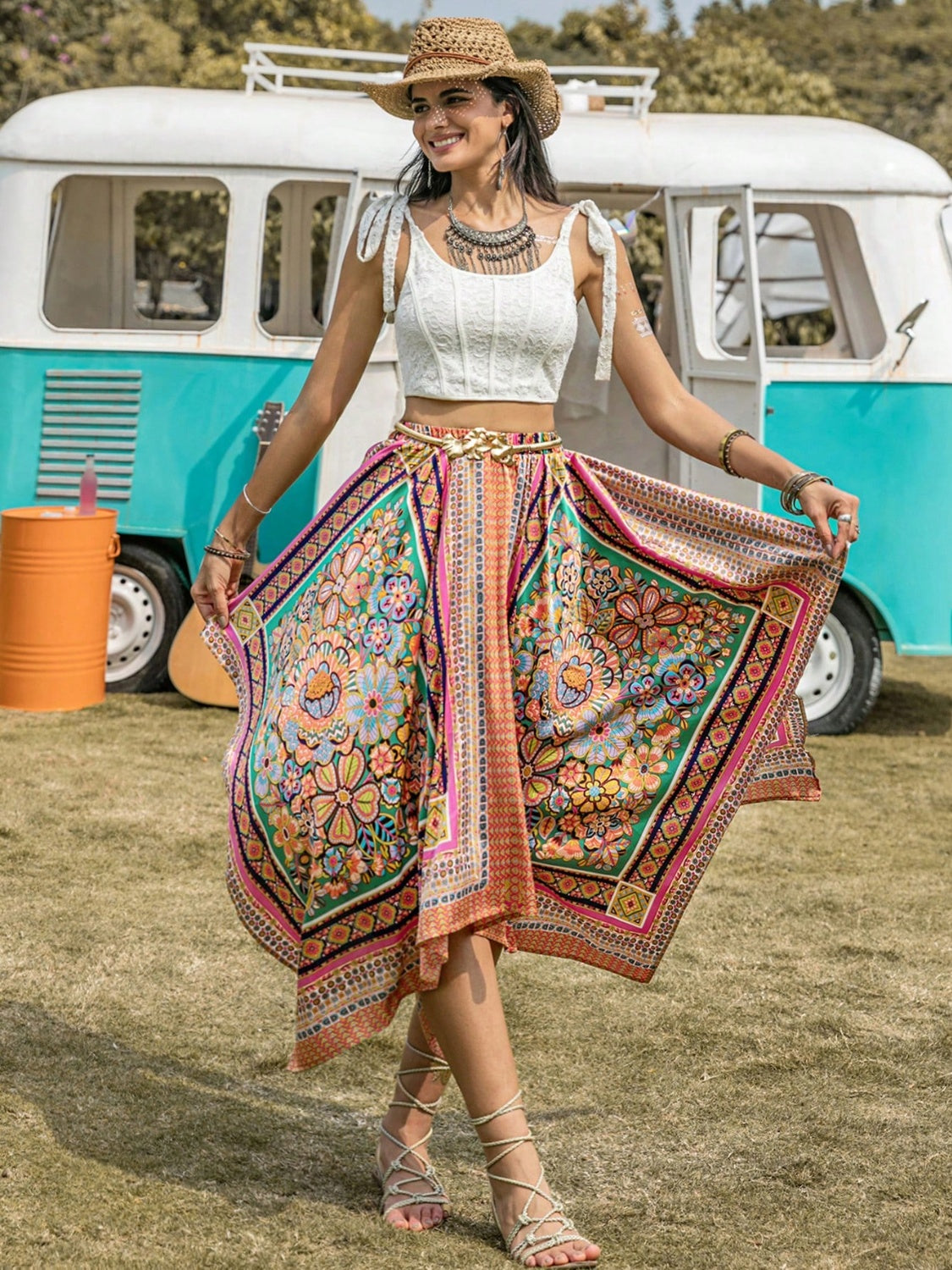 Turkish Delight Handkerchief Skirt