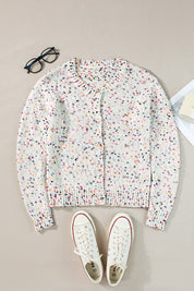 Party Time Confetti Medium Length Cardigan