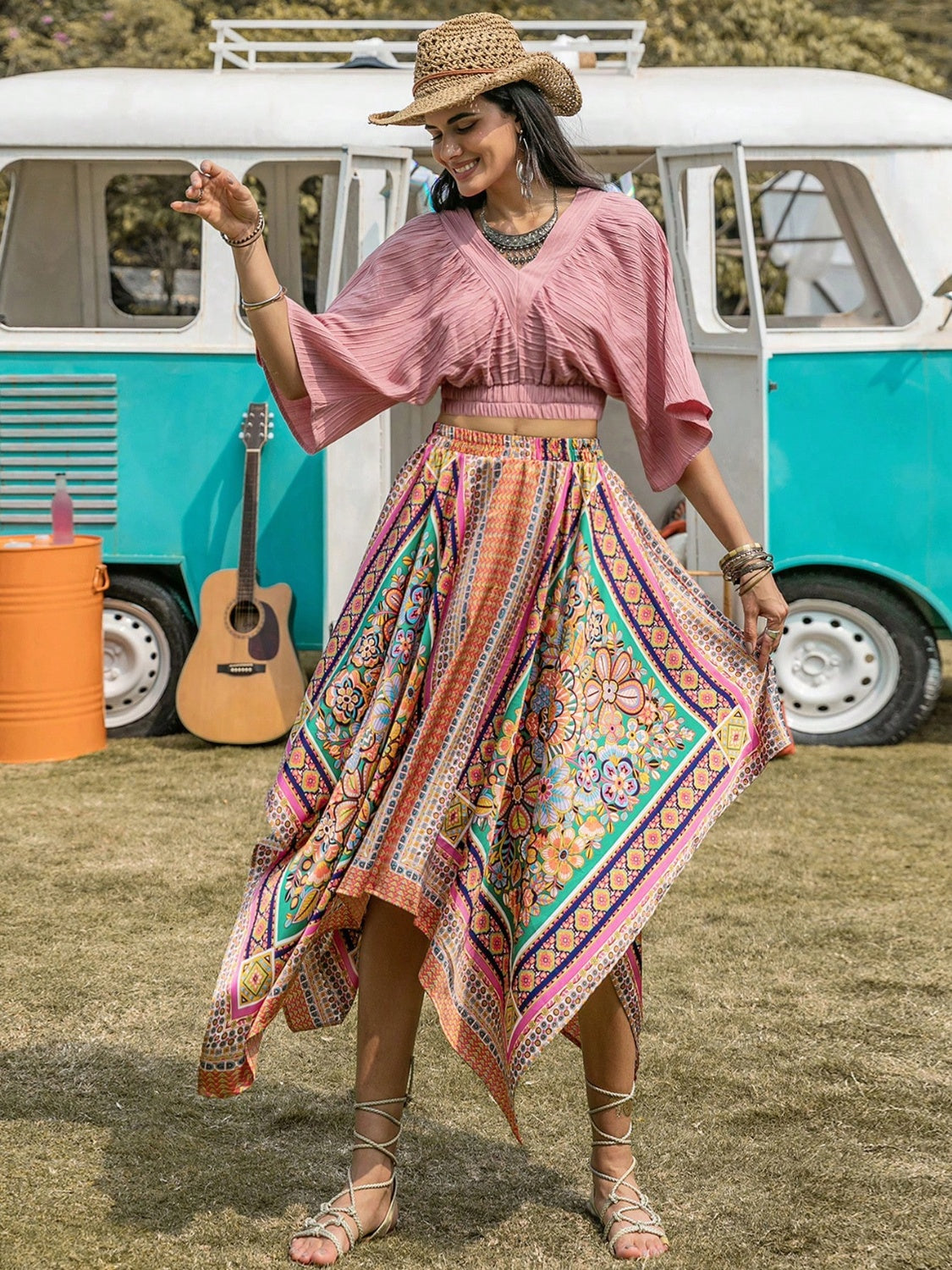 Turkish Delight Handkerchief Skirt