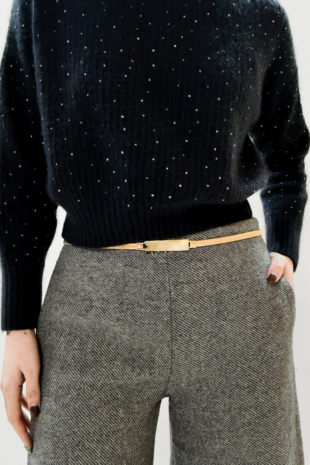 Slimline Stretch Metal Skinny Belt