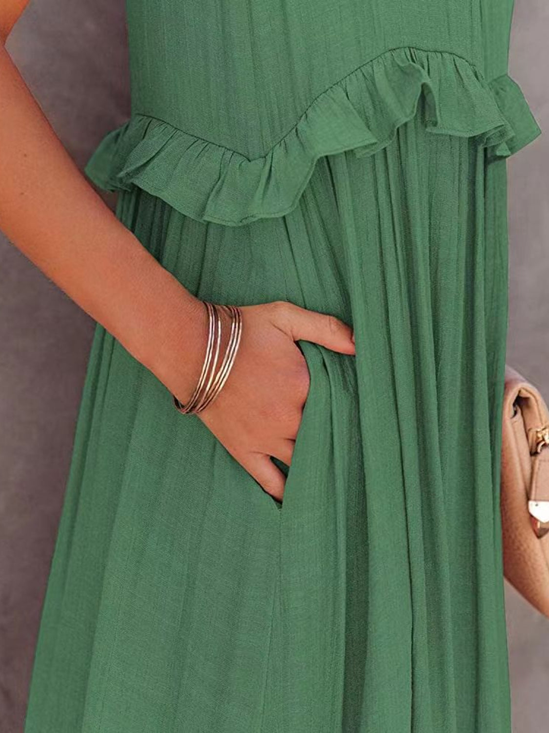 Stevie Tiered Maxi Dress with Pockets