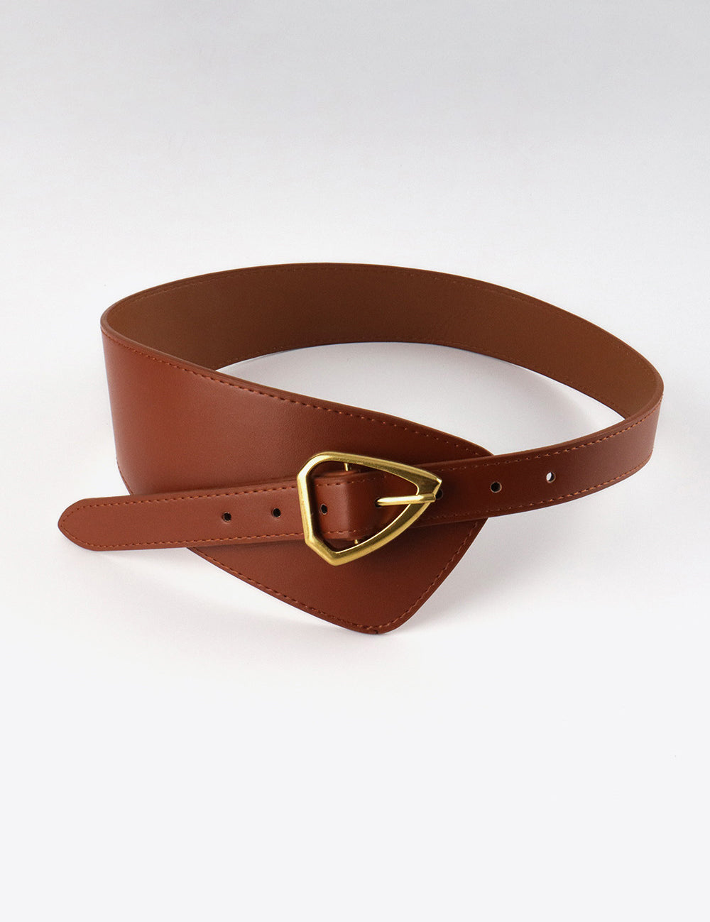 Asymmetrical Faux Leather Belt