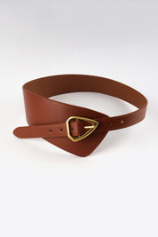 Asymmetrical Faux Leather Belt