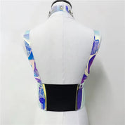 Crystal Holographic Waist Sculpting Belt