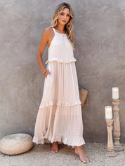 Stevie Tiered Maxi Dress with Pockets