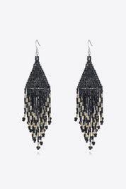 Metallic Beaded Dangle Earrings