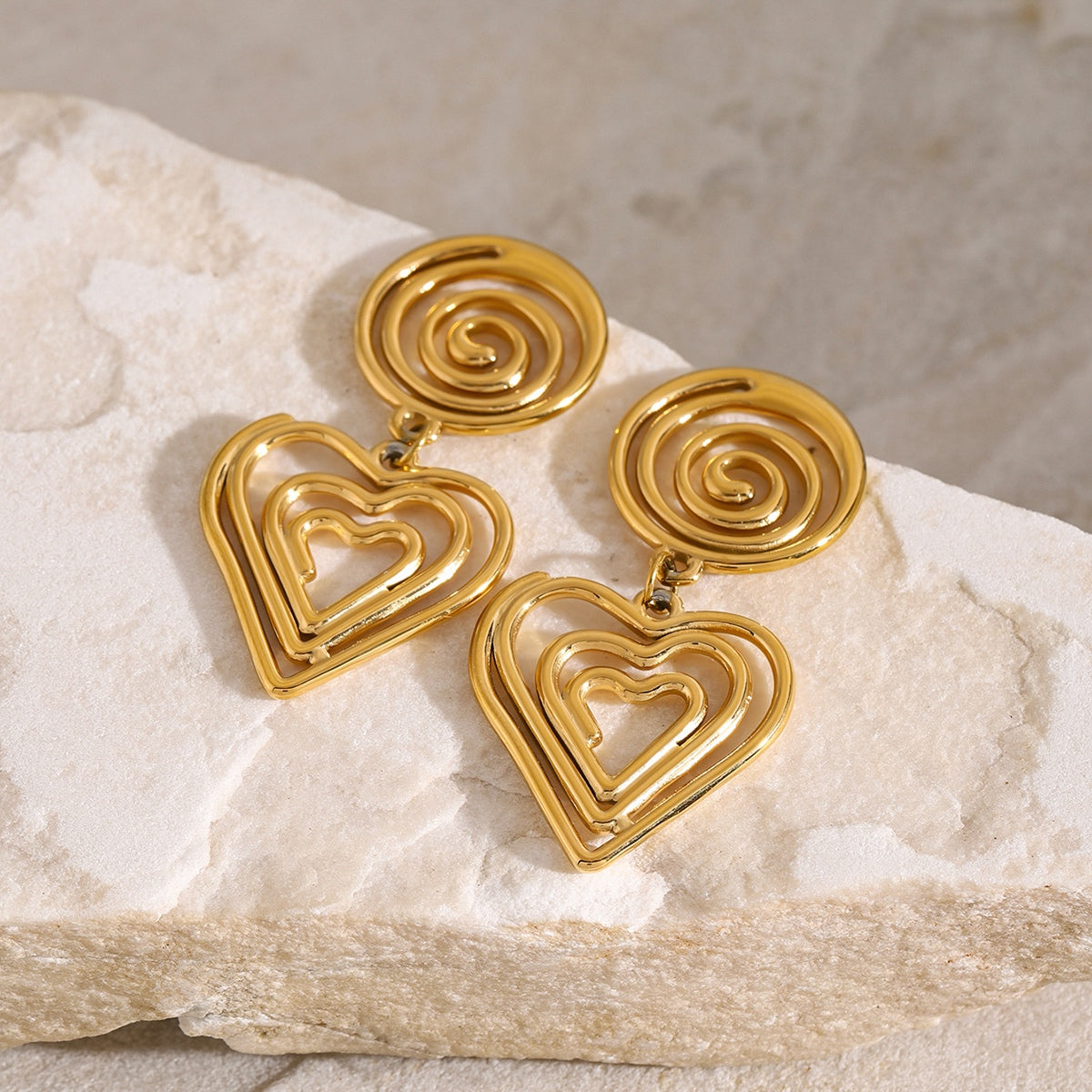 Wire Wrap Heart Earrings