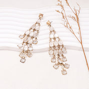 Glass Tiered Drop Earrings