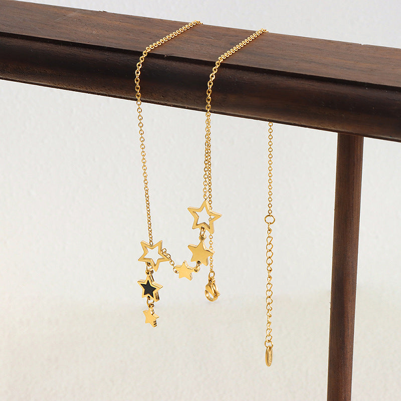 Sistar Six Star Drop Necklace