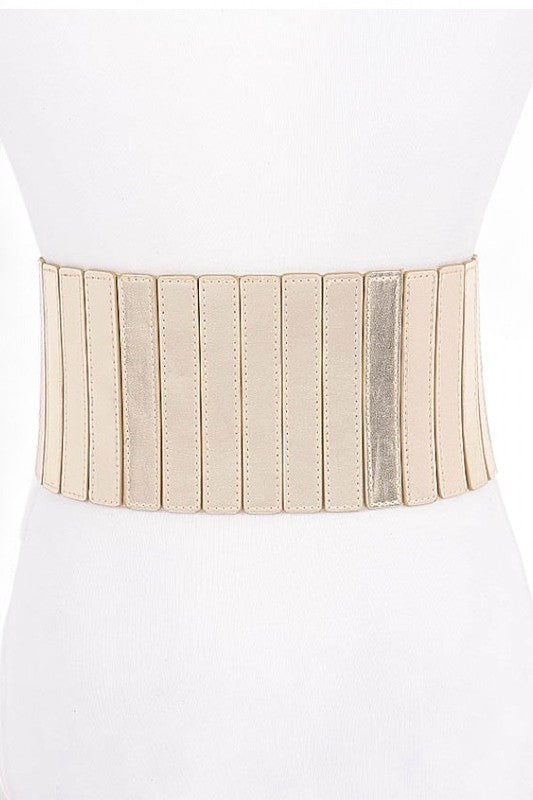Metallic Stretch Zip Up Corset Belt | Twilight Kisses
