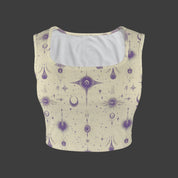 TK Exclusive Printed Square Neck Crop Tank Top | Twilight Kisses