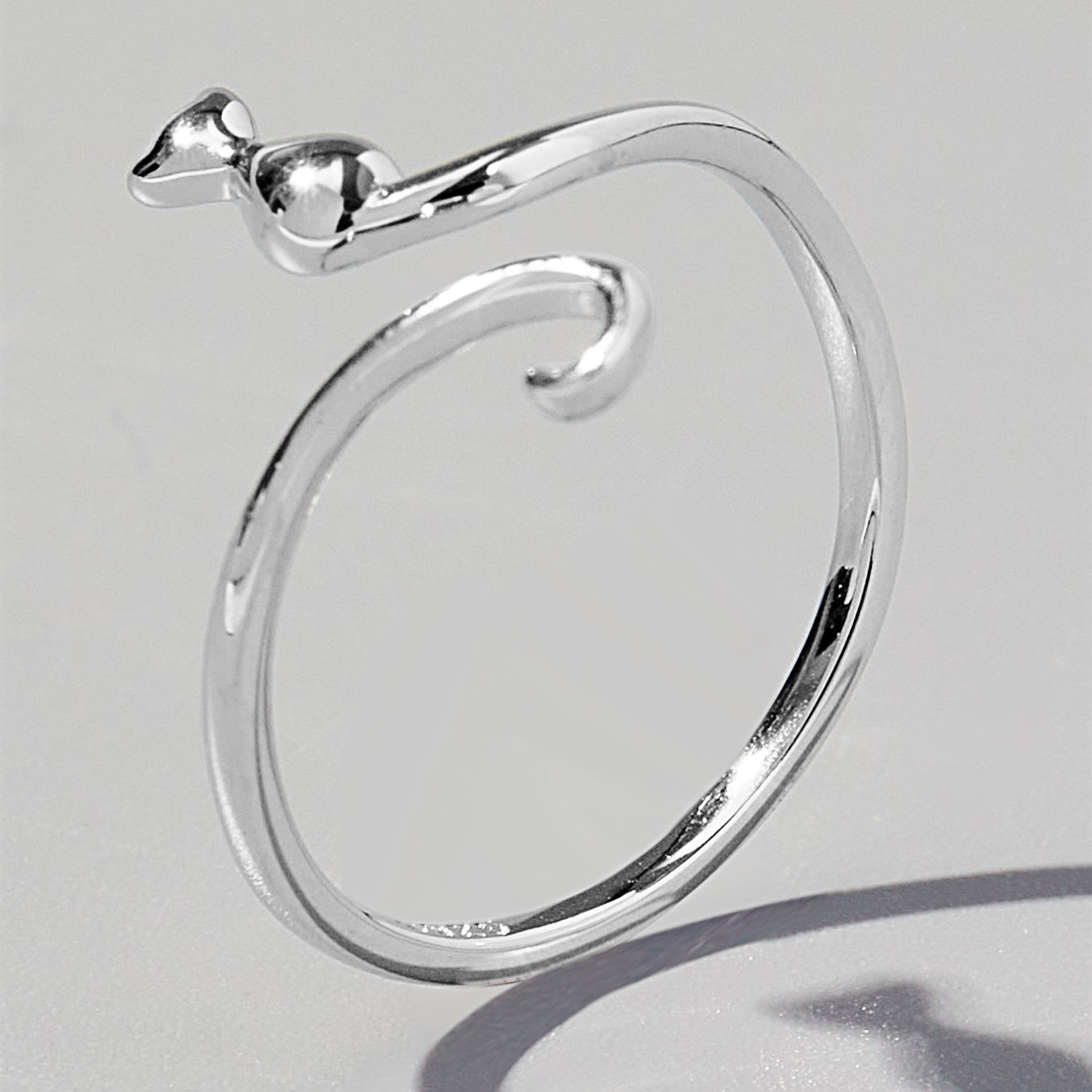 Curious Cat 925 Sterling Silver Ring
