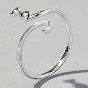 Curious Cat 925 Sterling Silver Ring
