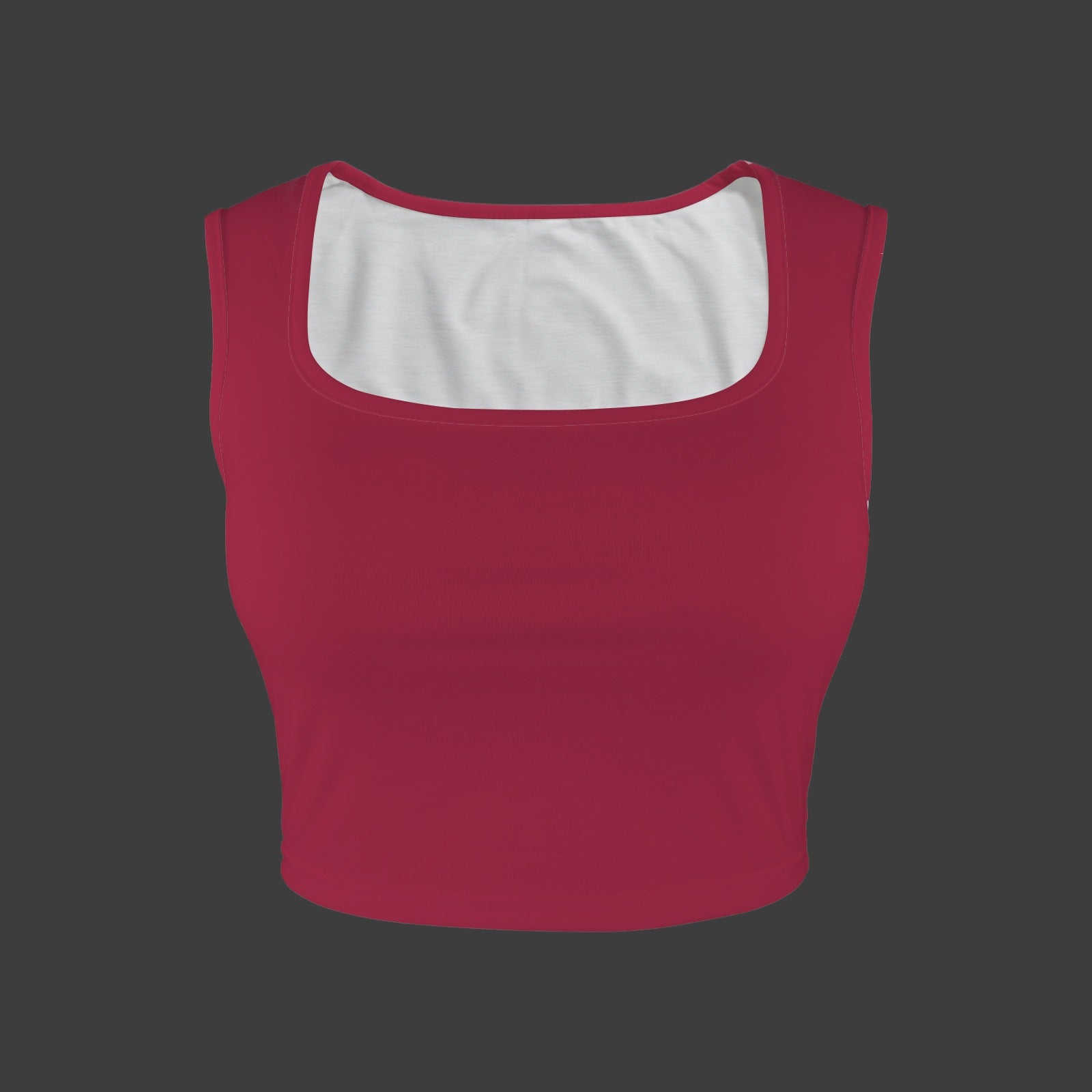 Rose Red TK Exclusive Square Neck Crop Tank Top
