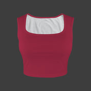 Rose Red TK Exclusive Square Neck Crop Tank Top